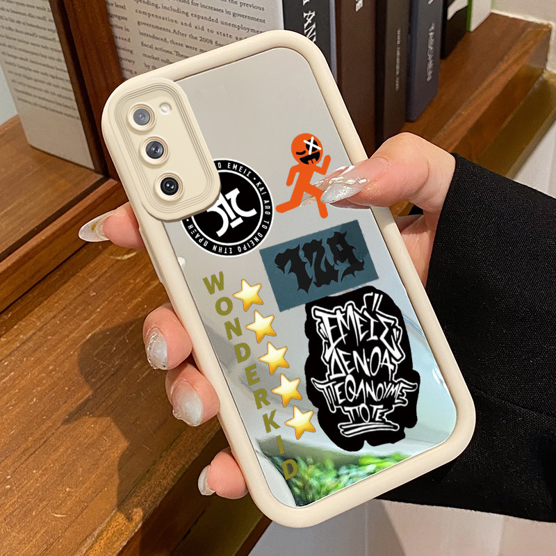 Casing Hp Untuk Samsung S24 FE S20 FE Samsung S21 FE Case Pria keren cermin Kasing tipis Perlindunga