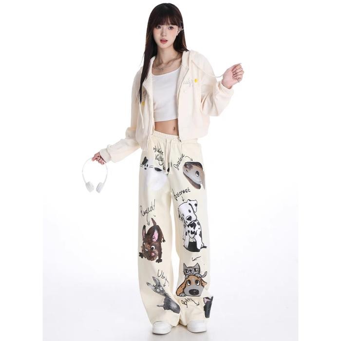 SKENA PANTS DOG ANIMAL CELANA BAGGY KULOT YB STYLE NTR Panjang