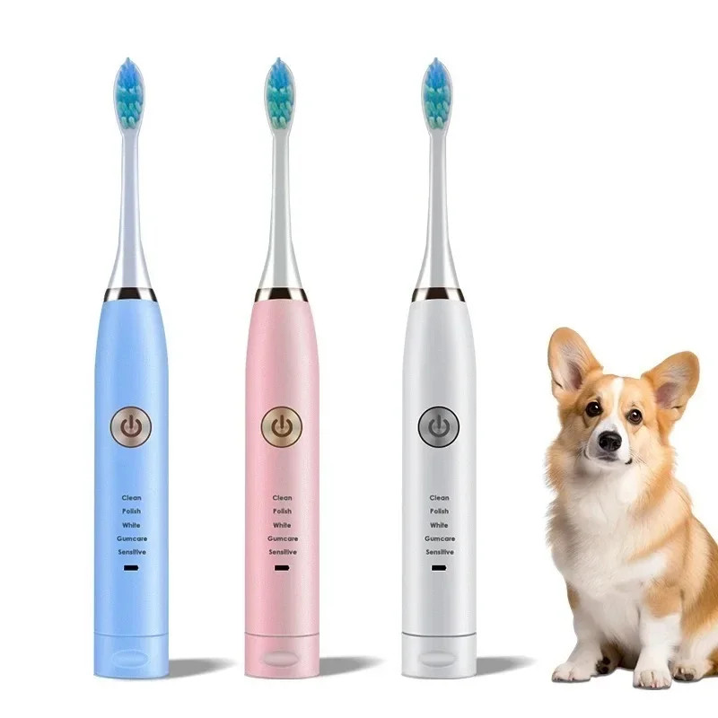Pet Electric Toothbrush Dog Cat Teeth Cleaning Tool Usb Rechargeable Electric Dog Toothbrush With