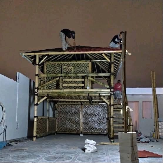 Gazebo Bambu Tingkat Nimalis Perm