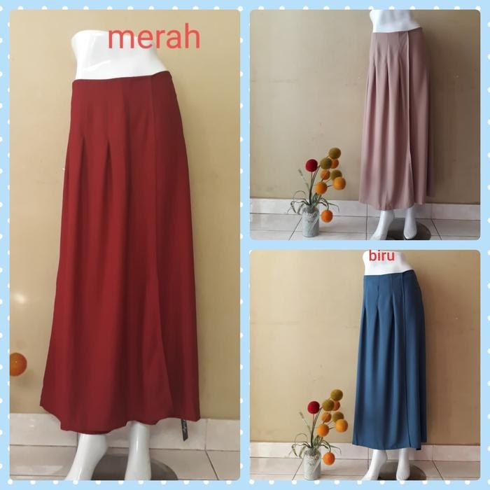 Celana Kulot Stretch Wanita Rok Celana Kulot Muslimah