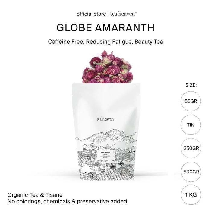 

Teh Globe Amaranth Purple Flower Tea Tisane 100gr 1kg kiloan