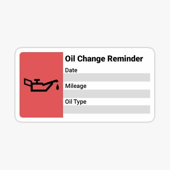 (Paket) Stiker Oil Change Reminder Pengingat Ganti Oli Kendaraan