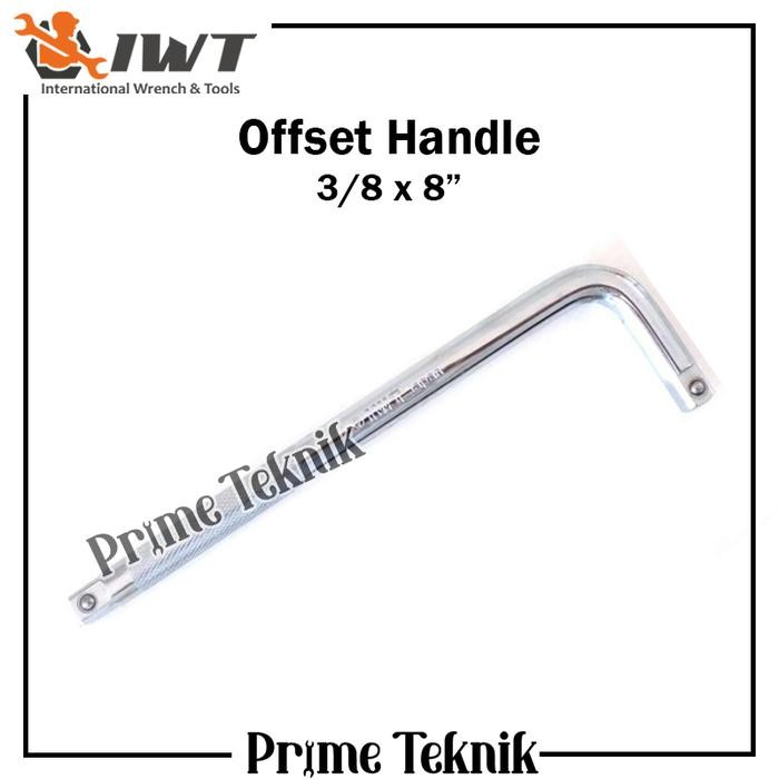 Offset Handle Gagang Sock L Stang Sok L 3/8 x 8" IWT 3/8" x 8 inch