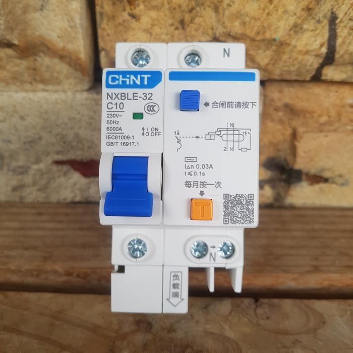 HARGA DISKON Alat Proteksi Sengatan Listrik PLN RCBO ELCB + MCB 1P+N 10A 30mA Chint