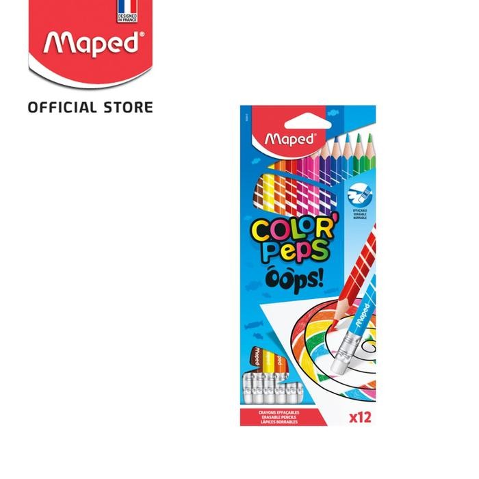 

Maped Erasable Pensil Warna OOPS set 12 - Cardboard