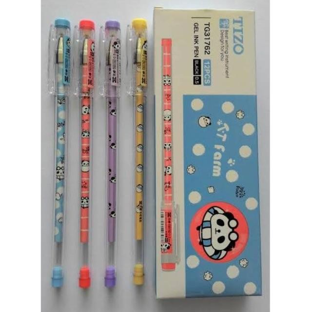 

(12pcs) Bolpen Gel TIZO Pulpen Gel Zhixin Zhi xin