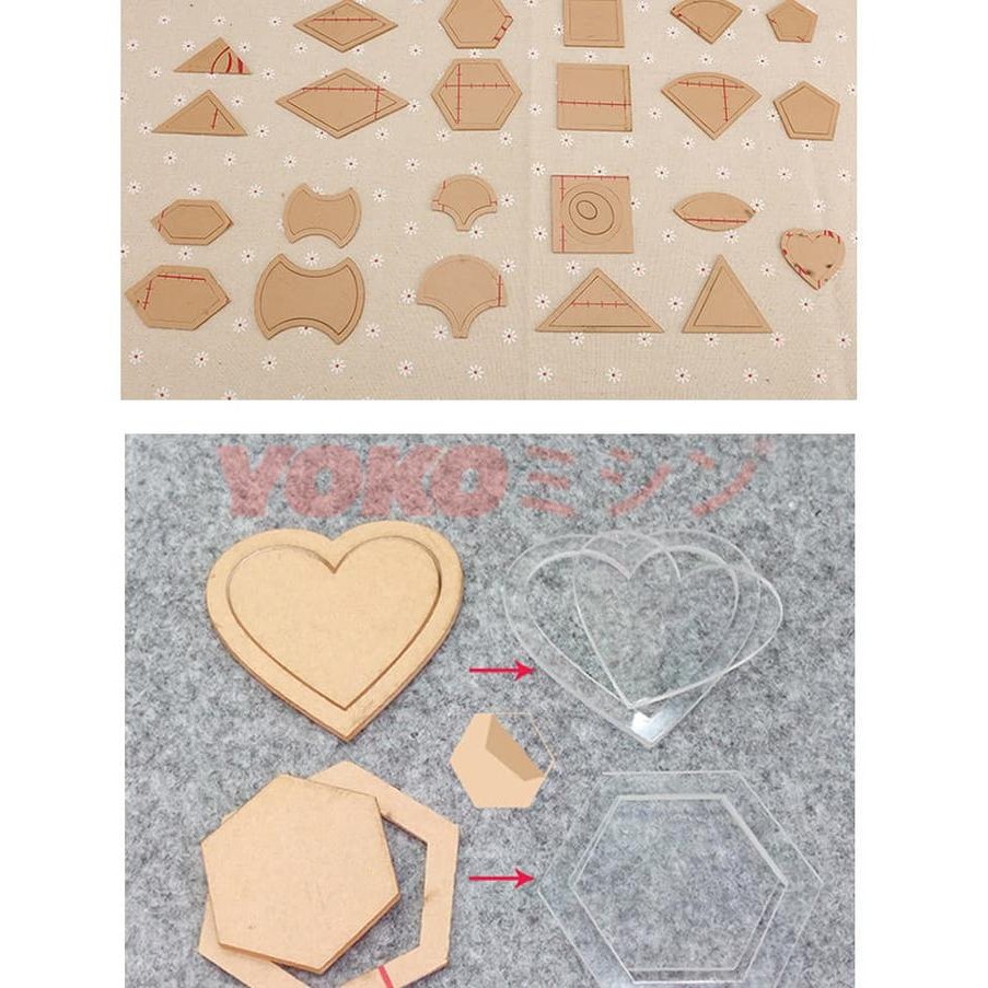 

Quilting Template / Penggaris Patchwork Set 54 Pcs - QR-54