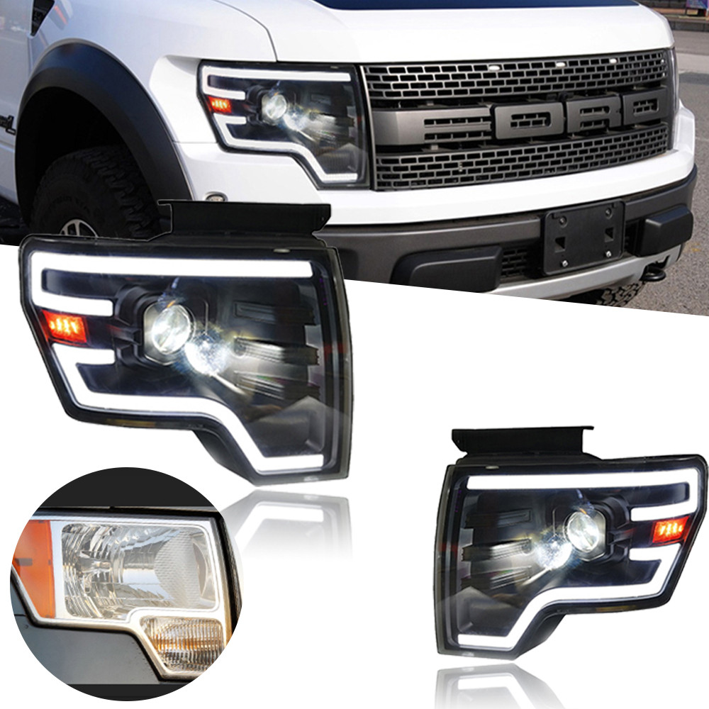 Headlight For Ford Raptor F150 LED Headlights 2008-2014 Head Lamp Car