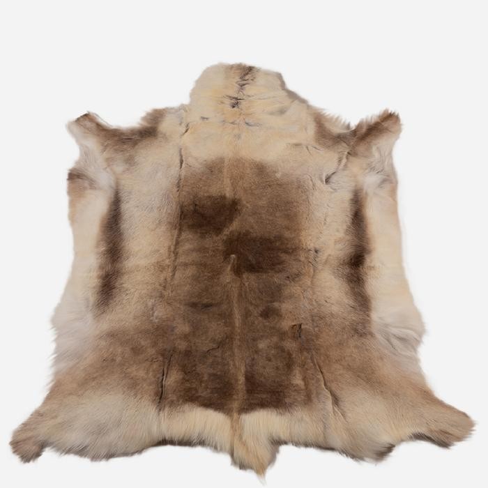 Rug Throw Reindeer Fur Kulit Rusa Bulu Asli Hiasan Natal Light Brown