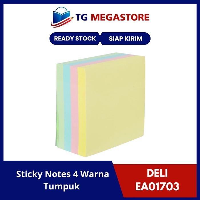 

Sticky Notes DELI Memo Tempel 4 Warna Tumpuk 76x76mm - EA01703