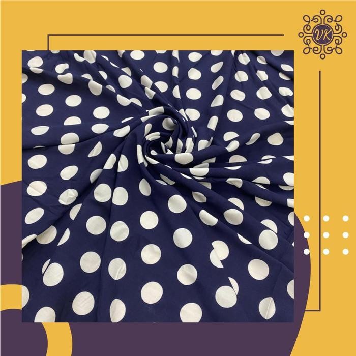 

Kain Viscose Rayon Motif Polka Dot Besar