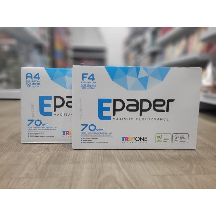 

Kertas HVS A4 & F4 Epaper 70gsm