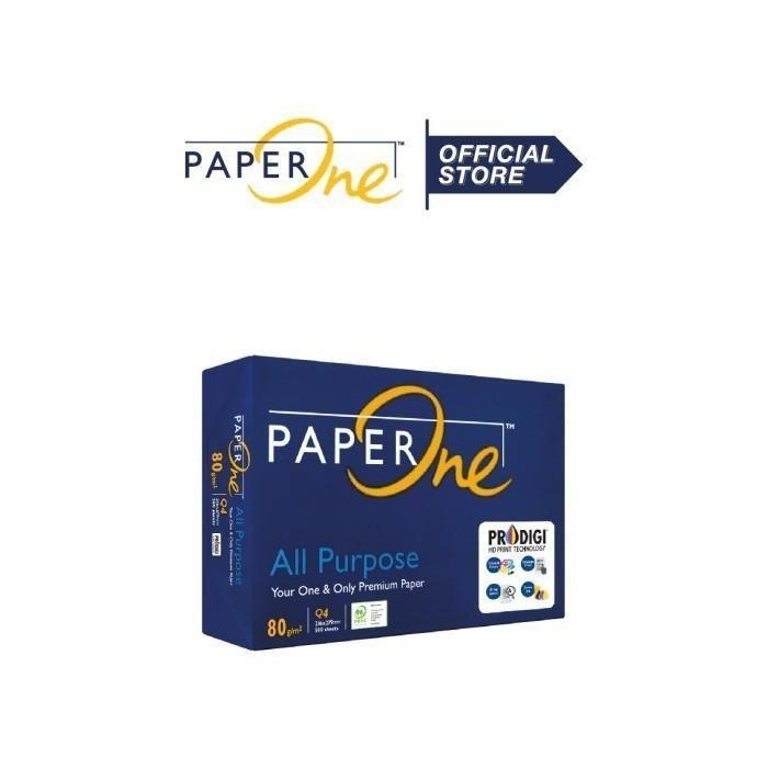 

Paper One Quarto 80 Gram / 1 rim / isi 500 lembar / Kertas Fotocopy