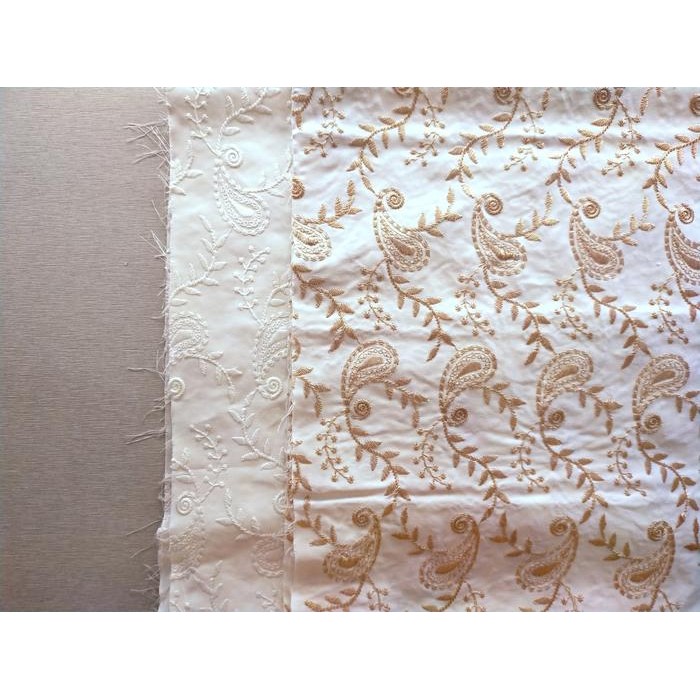 

Sutra/ Satin Bordir Premium Motif Keong (Grade A) Harga/Meter