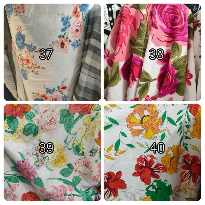 

kain 100% linen - bahan katun linen motif - cotton serat linen (24-32)