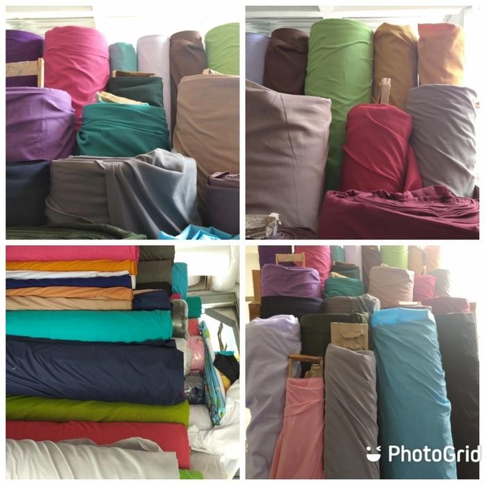 

kain polos bahan sprai meteran katun star berbagai warna murah