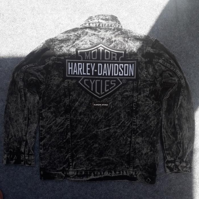 

Backpatch / Emblem Bordir Jahit Harley Motor Davidson Logo HD Black