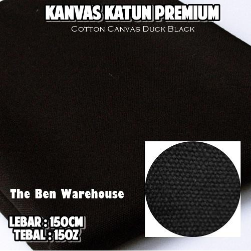 

Kain Kanvas Katun Natural Hitam Tebal / Canvas Duck Black / Kanvas Tas