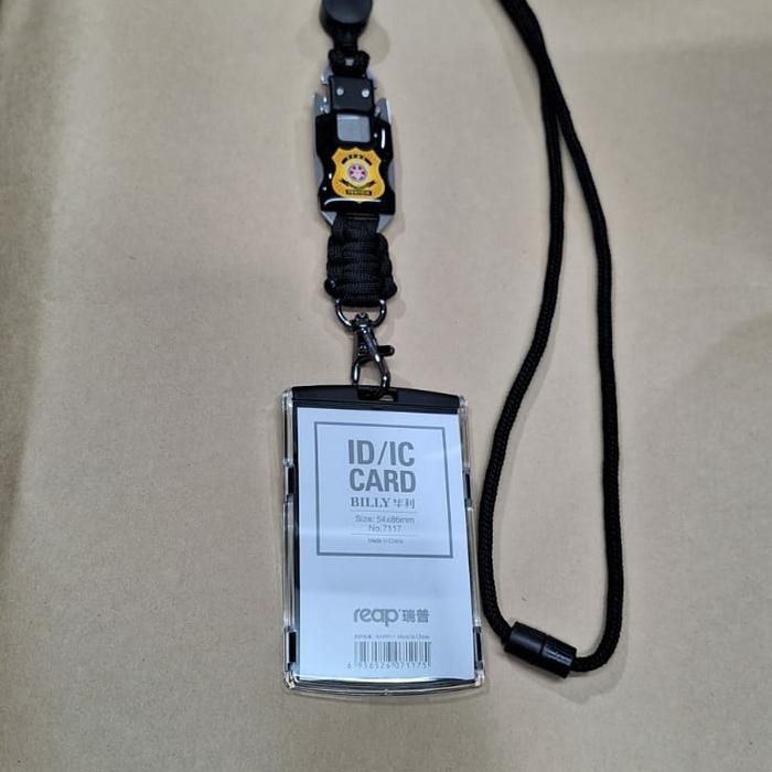 

lanyar tactical,tempat id akrilik tali logo bisa custom.1 sisi.preorde