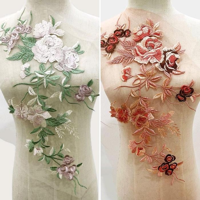 

lace bordir bunga premium