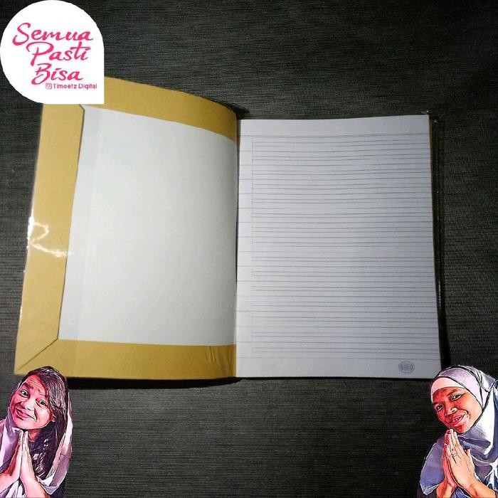 

(Paket) Buku tulis halus / buku garis tiga - Sampul Coklat+Plastik