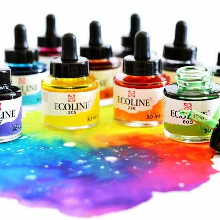 

ROYAL TALENS ECOLINE WATERCOLOR FOUNTAIN PEN REFILL ISI PEN KALIGRAFI