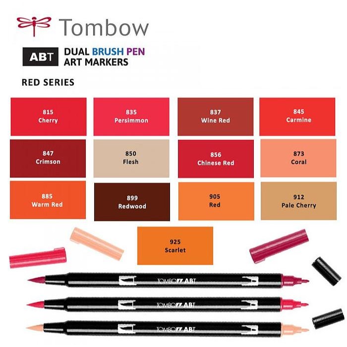 

Tombow Dual Brush Pen ABT - Red Series