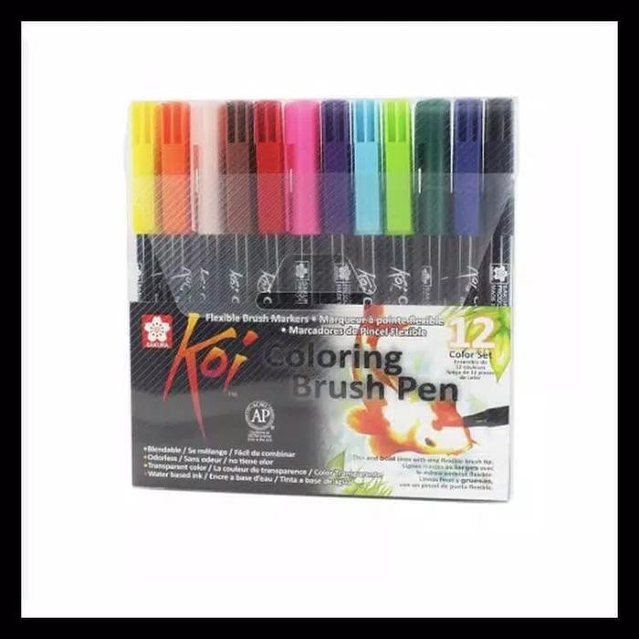 

Set Sakura Koi Coloring Brush Pen Isi 48 - Koi Brushpen Set Kualitas