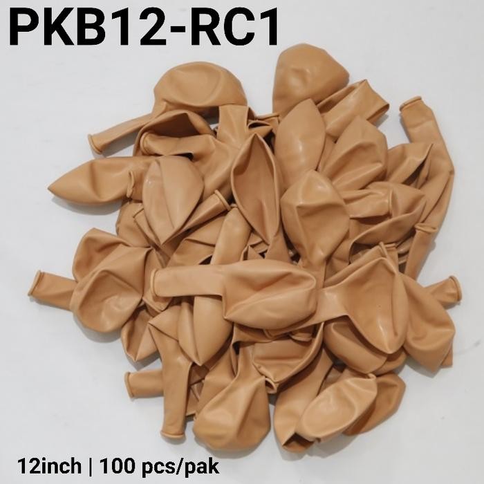 PKB12-RC1 Balon latex 12inch 100 retro vintage krem coklat susu jungle