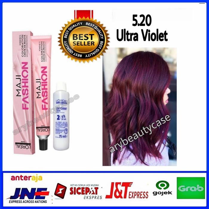 Diskon L'Oreal Maji Fashion Cat Rambut Pewarna Rambut Loreal 5.20 + Oxidant Ready