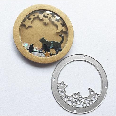 

CUTTING DIES - STAR MOON CIRCLE FRAME KODE 1433