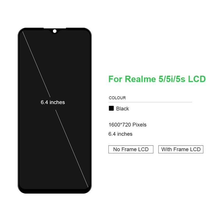 OEM For Oppo Realme 5 RMX1911 LCD Realme 5s RMX1925 Display Touch Screen Digitizer Assembly Realme 5