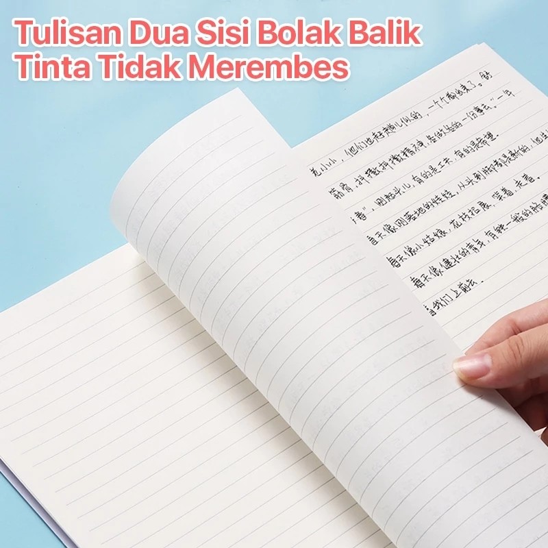 

Aimilo Notebook Koil 8 LubangYang A5 Buku Diary Aesthetic Buku Catatan Penutup Tahan Air 40 Lembar