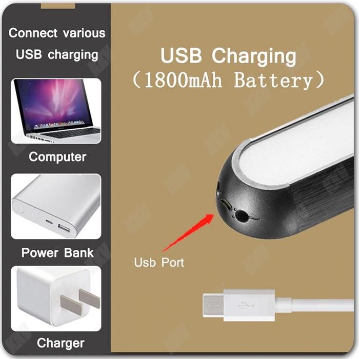 Led tempel dinding lampu belajar baca makeup magnet portable emergency