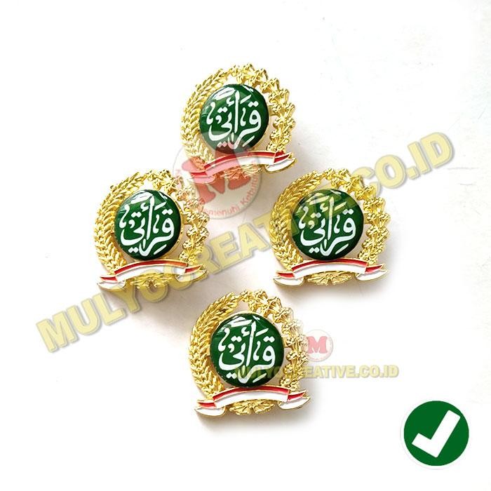 

Pin Bros Qiroati Murah Lencana Logo Qiroati Bahan Logam Kuningan Murah PREMIUM