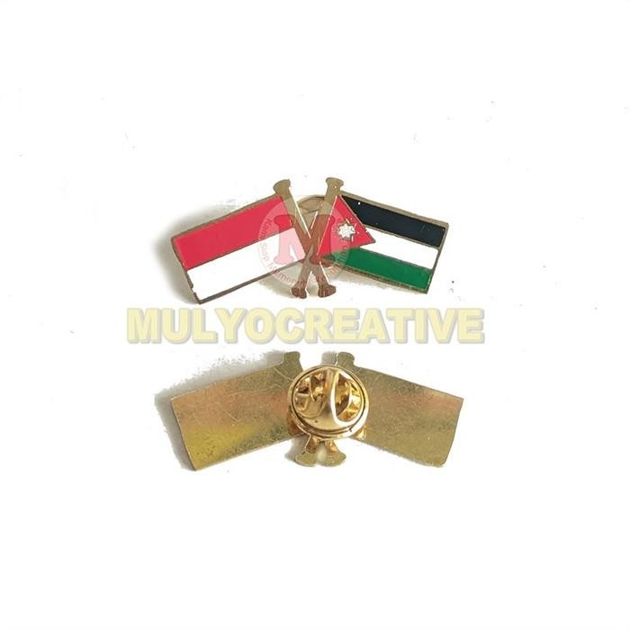 

Pin Bendera Persahabatan Indonesia Yordania Pin Cross Flag Kotak PREMIUM