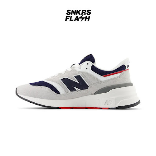 NEW BALANCE 997R BRIGHTON GREY TEAM NAVY Sepatu Sneakers Pria - U997REB - Size 44.5