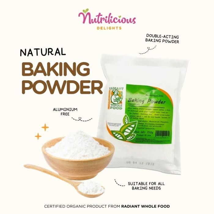 

NEW! ALUMINIUM FREE NATURAL BAKING POWDER NON GMO RADIANT WHOLE FOOD 150 GR