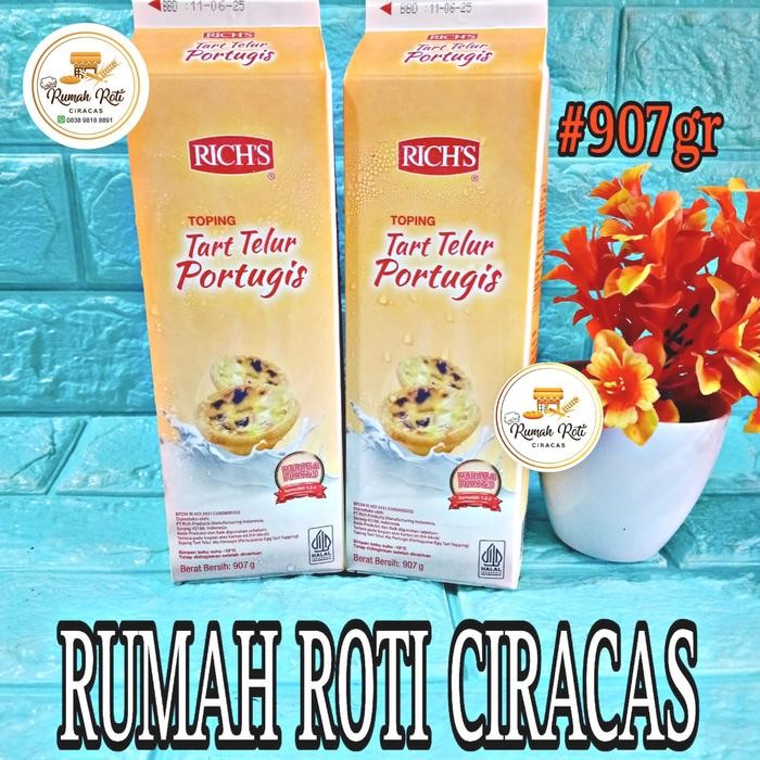 

NEW! RICHS TOPING TART TELUR PORTUGIS 907GR RICH'S HALAL GR LEZAT TOPPING