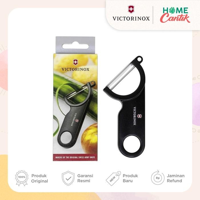 T6C6- Victorinox Peeler Black Stainless 7.6073 Pengupas Kentang Sayuran