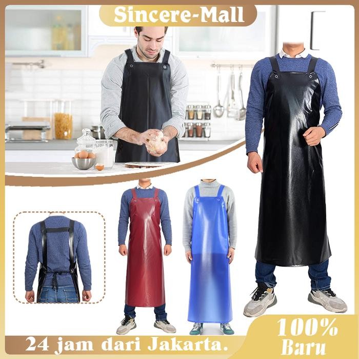 7WIU Celemek Anti Air Apron Pvc Celemek Panjang Anti Air Celemek Waterproof