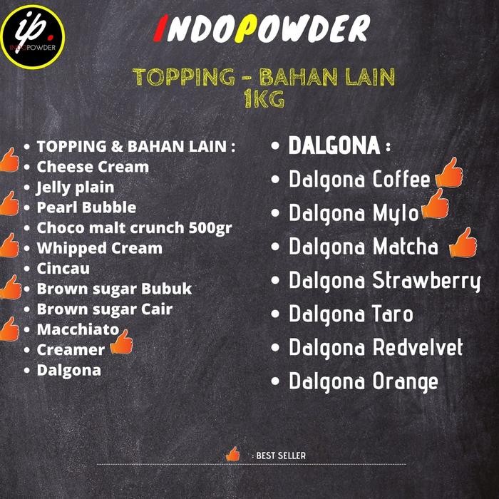 

Ready- Bubuk Cincau Hitam 1Kg Untuk Topping Minuman #Gratisongkir