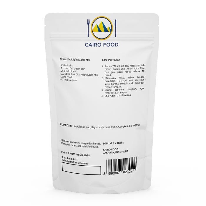 

Ready- Serbuk Chai Adani Spice Mix Cairo Food - 100 Gram #Gratisongkir
