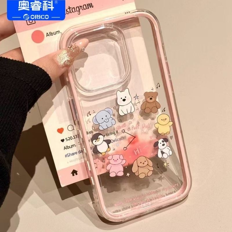 Creative Hewan Jam Fancy Kartun Grafiti Case Bening Vivo Z11 Z11X T5 Pro 5G Y31d Pro Y05 V70 Fe Y21d