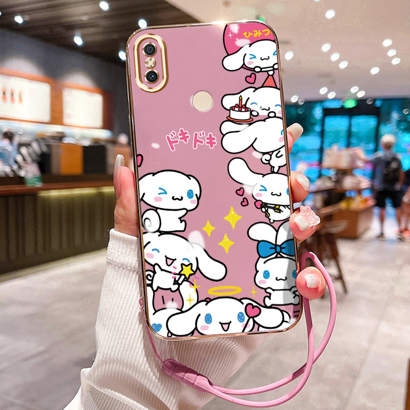 Casing Hp Untuk Xiaomi Redmi S2 Y2 Case Casing Hewan kartun HP Cesing Silikon Softcase disepuh tali 