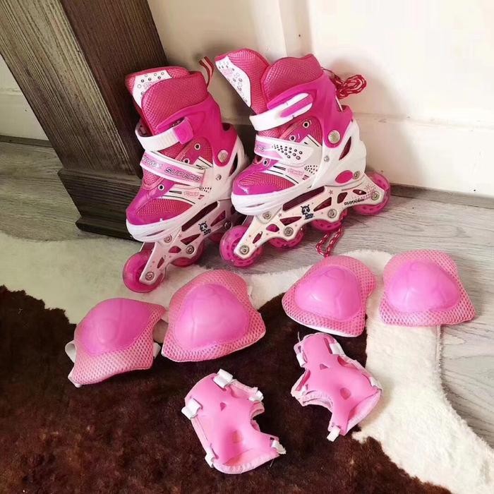 Sepatu roda anak set decker pelindung sepatu roda anak perempuan sepatu roda anak laki-laki Kaki