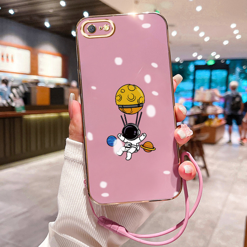 Casing Hp Untuk OPPO A71 A71K Case Casing Astronot ruang angkasa HP Cesing Silikon Softcase disepuh 