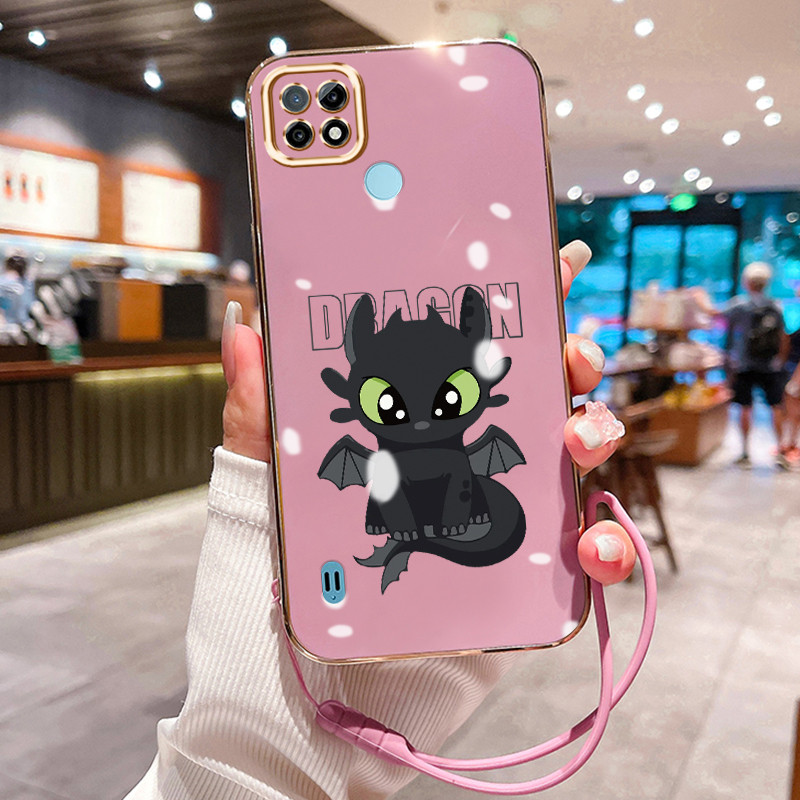 Casing Hp Untuk Realme C21 C21Y C25Y Case Casing Raksasa HP Cesing Silikon Softcase disepuh tali Kas