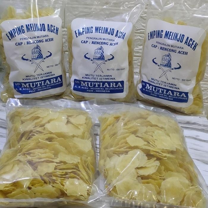 

Emping Melinjo Aceh Super Grade A Kemasan 1 Kg (Mutiara)